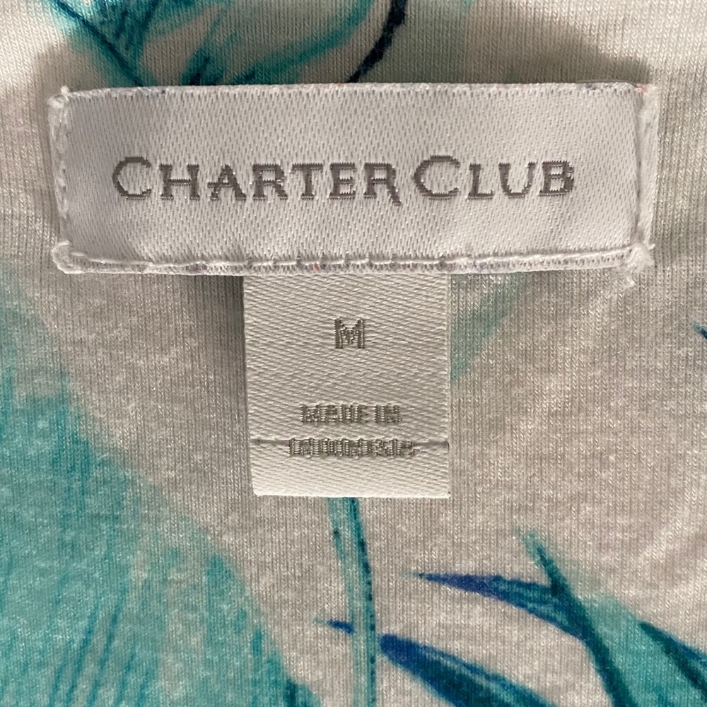 Charter Club Sleeveless Maxi dress with Tropical Palm Print - Picture 6 of 12